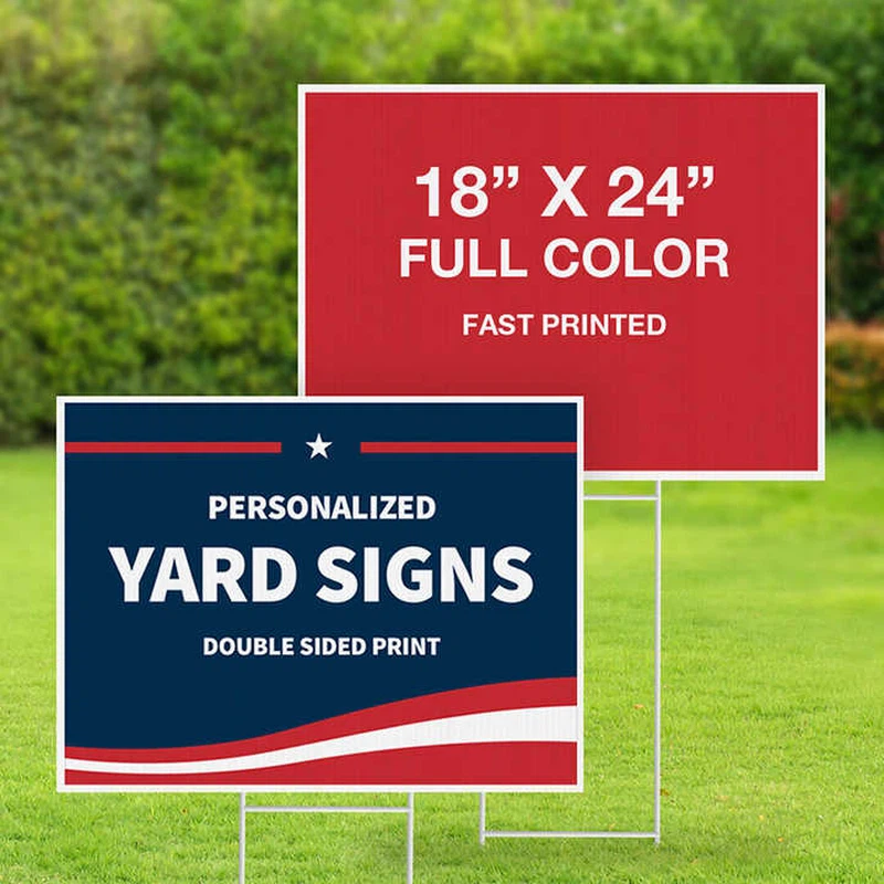Double sided plastic lawn signs Double sided plastic lawn signs